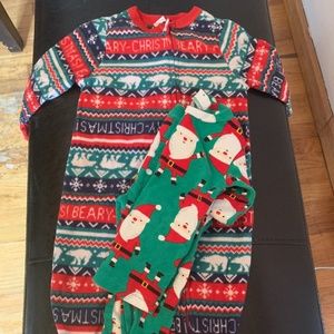 2 sets of boys Christmas pajamas. 12-18months